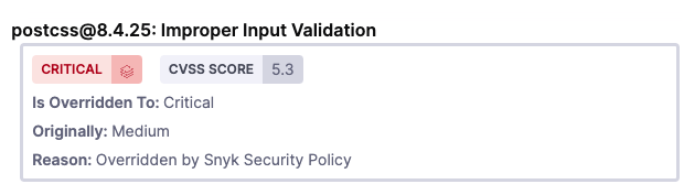 Security override in Security Tests